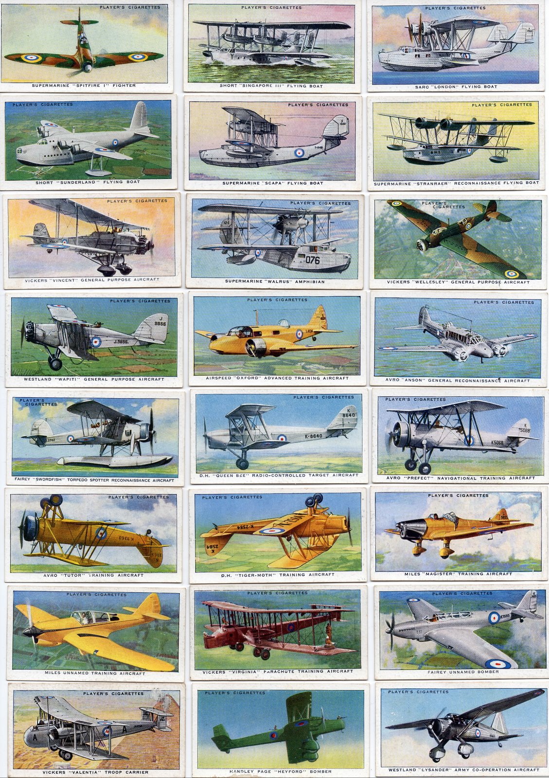 Player Cigarettes Cards - Aircra