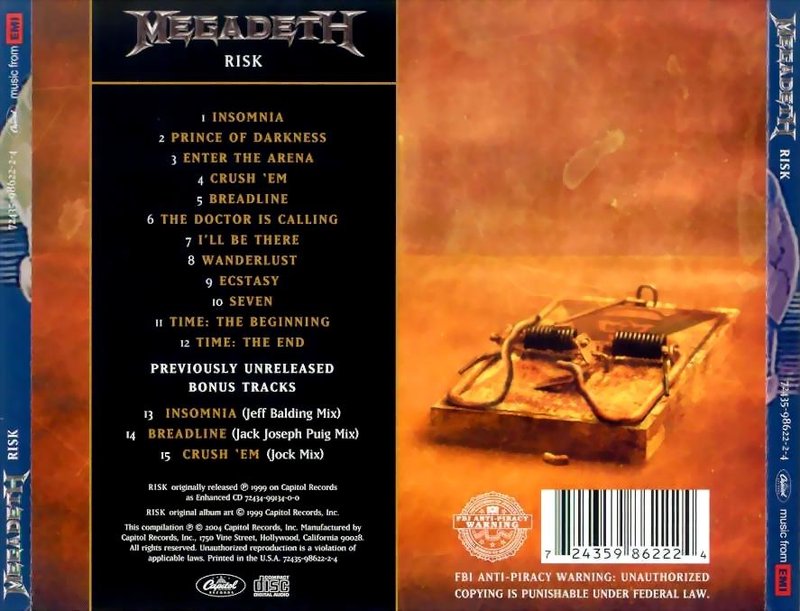 Megadeth - Risk (Remastered)-[Ba