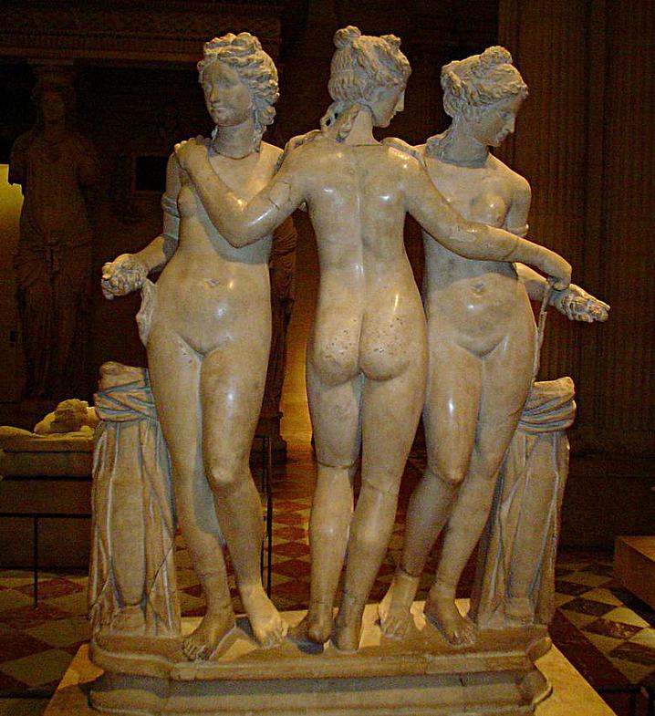 Древнегреческие хариты скульптора Антонио Канова соответствуют римским грац...
