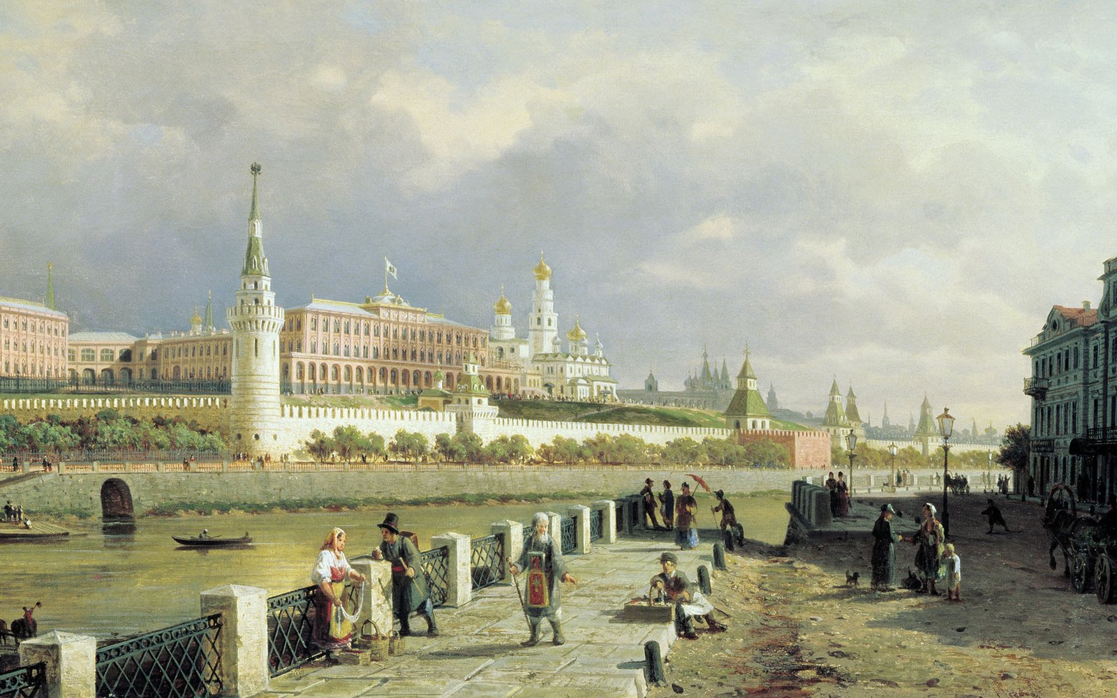 Вид Московского Кремля
