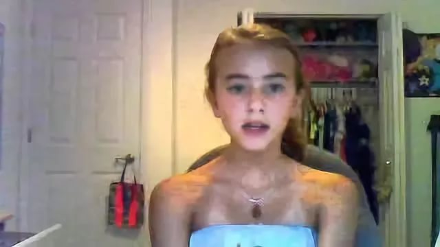 Cute immature gets naked on webcam