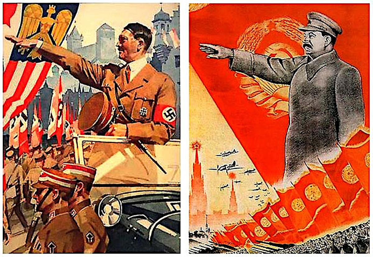 Советский и нацистский плакаты