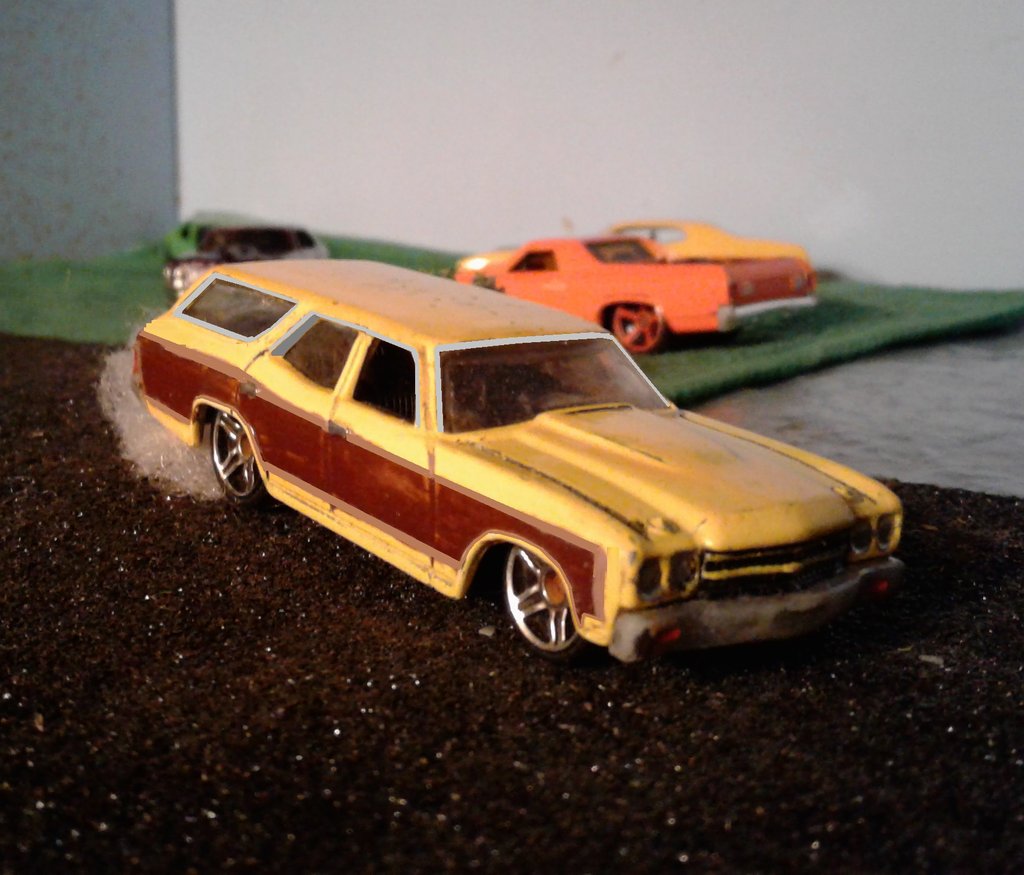 Chevrolet wagon 1970 burnout (19